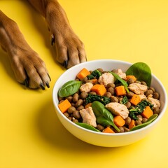 bowl of dog food 