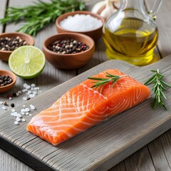 fresh salmon fillet