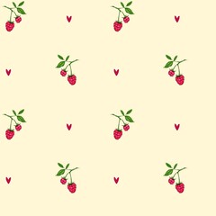 Colorful seamless berry pattern for a delightful summer vibe celebrating nature's bounty
