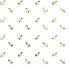 Colorful seamless pattern featuring summer berries on a white background