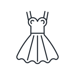 Woman dress line icon. Fashion and clothing. Isolated vector illustration	
