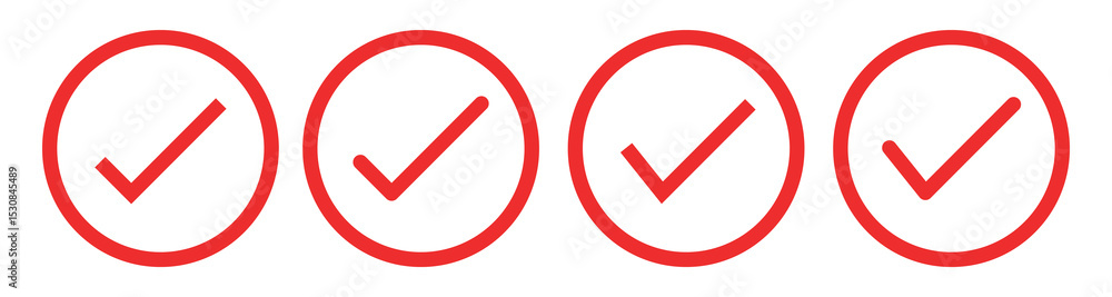 Aufkleber check mark icon vector set. tick box, checkbox symbol sign. check box icon with right or yes check m