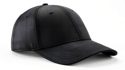 Fototapeta premium black baseball cap with white background 