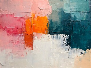 "Vibrant Abstract Painting on White Background"
