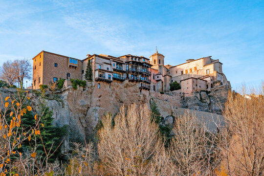 Cuenca, Castilla La Mancha. Espa&ntilde;a.  Skyline de la ciudad vieja