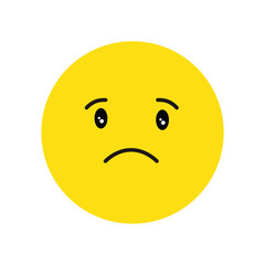 vector illustration of sad face