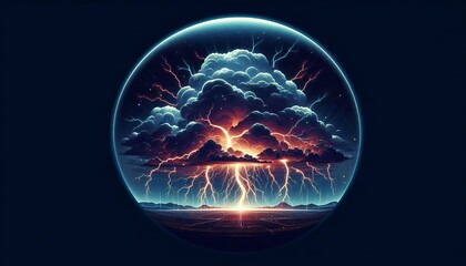 A type of cloud to ground lightning strike that originates from