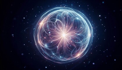 Obraz premium A spherical ethereal orb pulsating with light or energy