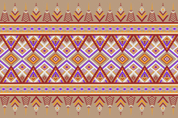 Vintage abstract geometric beautiful color Ethnic pattern.