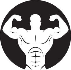 Bodybuilder Male Logo - Fitness & Strength Icon

