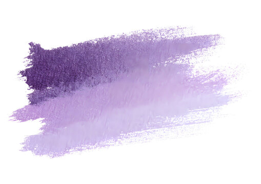 Soft purple watercolor brush stroke on a transparent background. Creative design element in PNG format. - Powered by Adobe