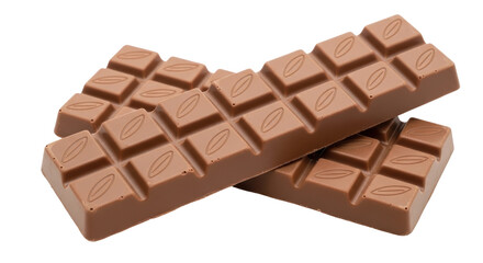 Isolated Milk Chocolate Bars