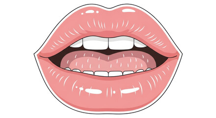 Isolated Open Lips