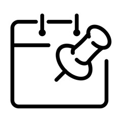 Pinned Calendar Icon