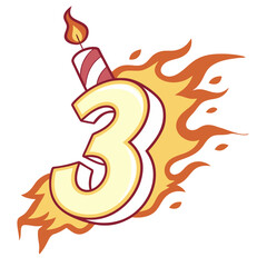 vector illustration of a fire
