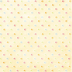 Small colorful hand painted dotty pattern. Seamless abstract pattern. Vector yellow background for fabric.