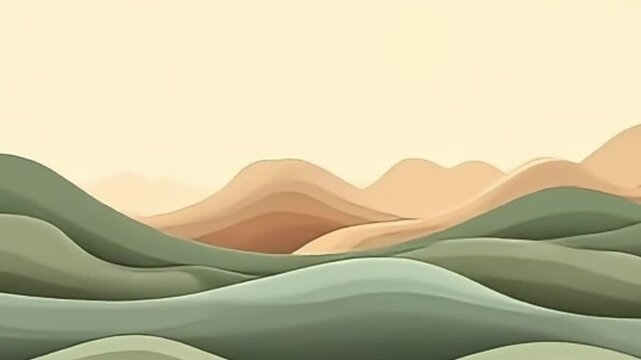 Muted Earth Tone Abstract Wave Vector Background Loop