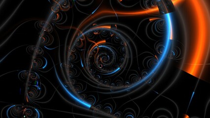 abstract fractal artwork on black background