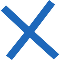 Obraz premium blue cross abstract shape