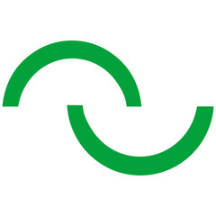 green recycling symbol abstract shape