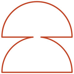 maroon line abstract shape