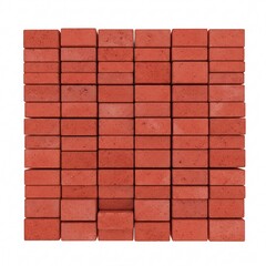 Evenly arranged red bricks, exuding sturdiness, lie elegantly,