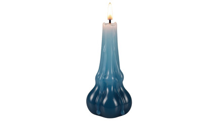 Isolated Blue Candle