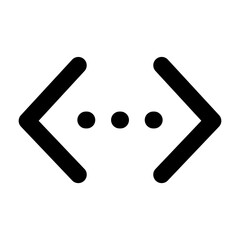 Simple line vector icon of a interface symbol, commonly used in coding, terminal, and developer interfaces. Ideal for apps, websites, dashboards, and coding tools. SVG format, easy to edit and scale.