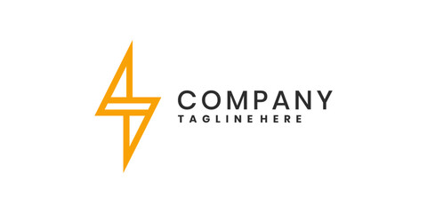 Lightning energy logo design