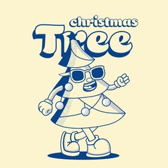 Funny Christmas Tree Character