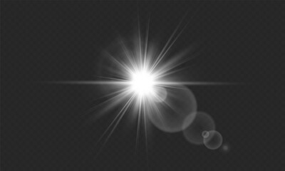 Glow isolated white transparent light effect, sun light with lens flare effect. Sun flush, Overlays, light, Sun, sunrays, transitions, lens flare, light leaks and glare in PNG format. PNG sunlight	