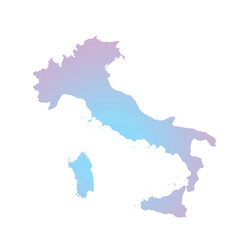 Map of Italy, sign silhouette. World Map Globe. Vector Illustration isolated on white background. Europe continent.