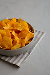 Crunchy Cheese Flavored Potato Chips Ready to Eat