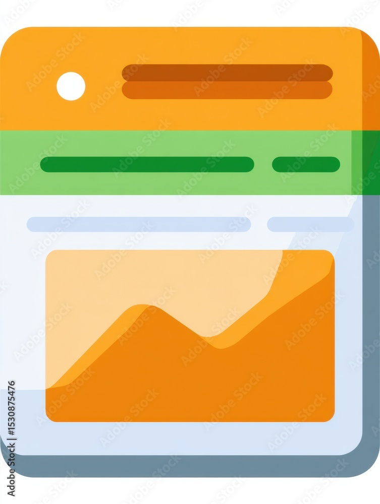 Poster Distorted Static Icon Appears Over Web Browser Tab With Top Section Visible