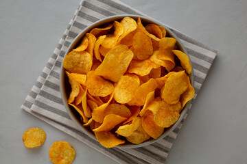 Crunchy Cheese Flavored Potato Chips Ready to Eat