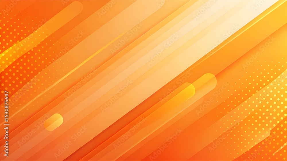 Poster generate a vibrant abstract background featuring dynamic orange and yellow diagonal lines, blending 