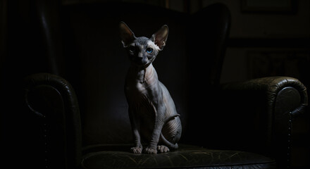 Portrait of sphinx cat