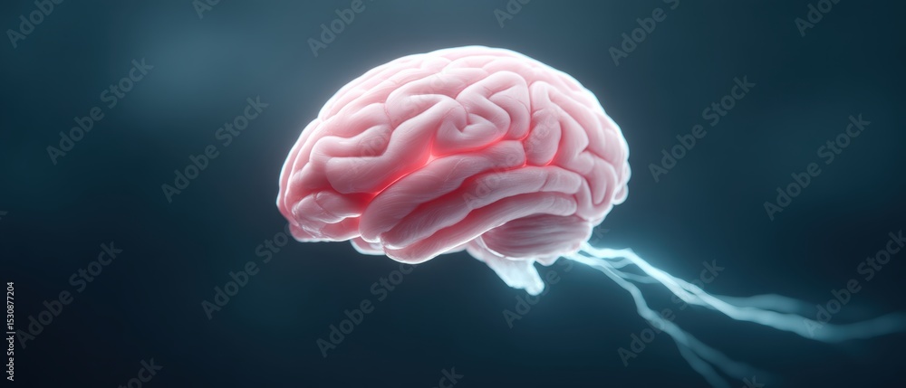 Poster exploring neural activity in the brain digital laboratory high-resolution illustration scientific en