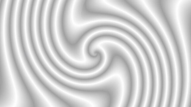 White and grey wave dynamic pattern motion, seamless lines animation with fabric texture design background. Loop spiral background