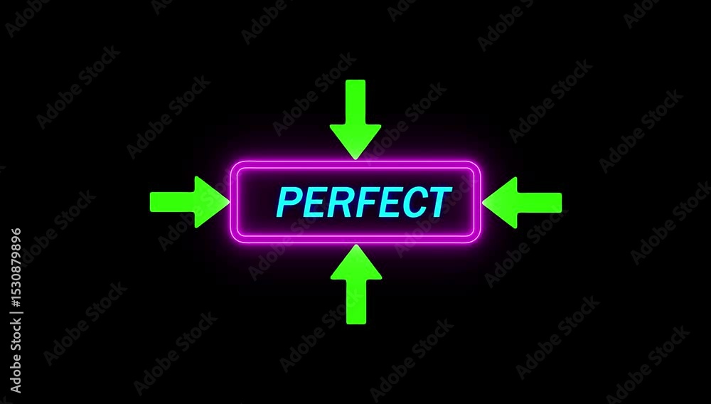 Poster text perfect cc bender effect neon frame animation. up, down, left, and right directional and pointi