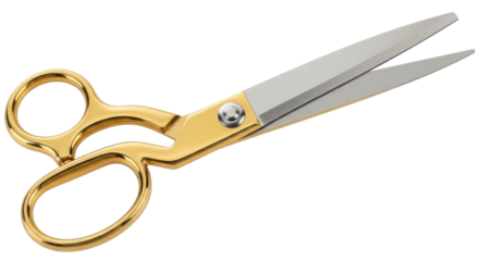Isolated Gold Scissors