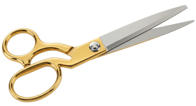 Isolated Gold Scissors