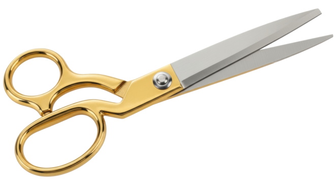 Isolated Gold Scissors