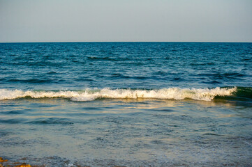sea waves on the beach in Bulgaria
