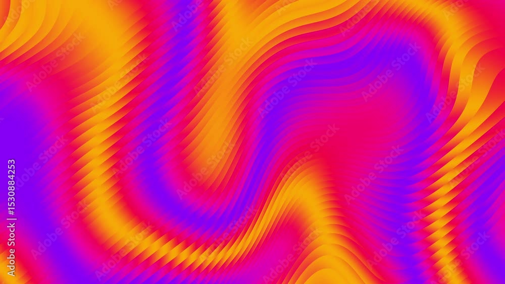 Poster abstract infrared wave. seamless texture loop background. orange, red, magenta, purple vibrant colou