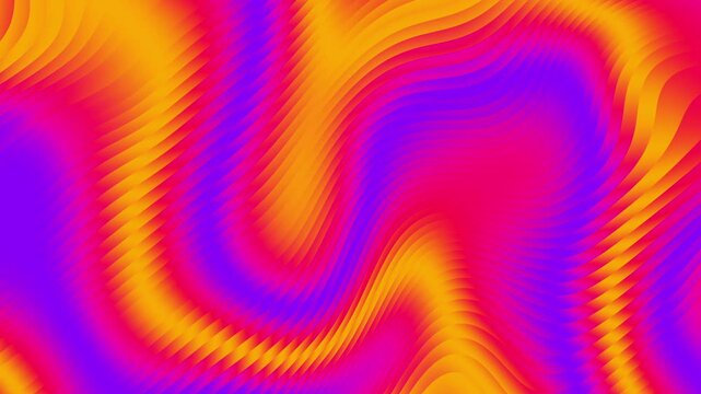 Abstract infrared wave. Seamless texture Loop background. Orange, red, magenta, purple vibrant colours, patterned texture