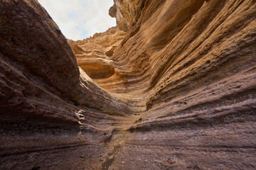 Eroded sandstone walls Tenerife