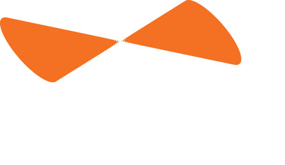 vector illustration of an orange triangle