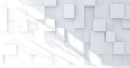 Fototapeta premium Abstract light grey white business background with squares, shadow lines. Gray office cover banner. Diagonal diamonds stripe design. Premium minimal blank technology. Modern luxury blank text space