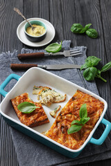 Sausage Cheesy Egg breakfast casserole, top view